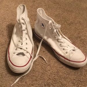 Worn once white converse